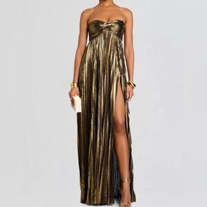 Split Sweetheart Neck Tube Maxi Dress